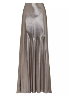 Brunello Cucinelli Sparkling Gabardine Long Mermaid Skirt