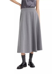 Brunello Cucinelli Stretch Cotton Couture Interlock Midi Circle Skirt