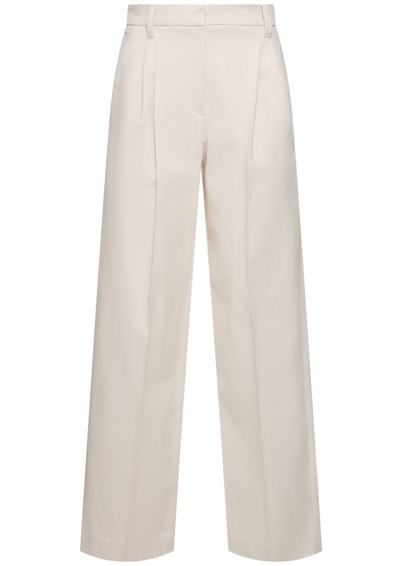 Brunello Cucinelli Stretch Cotton Straight Pants