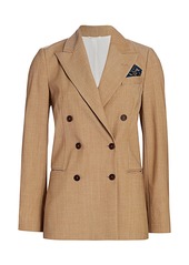 Brunello Cucinelli Stretch-Wool Double Breasted Jacket