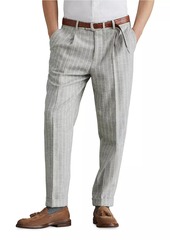 Brunello Cucinelli Stripe Leisure Fit Trousers with Pleats