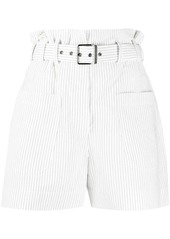 Brunello Cucinelli stripe print belted shorts