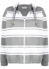Brunello Cucinelli stripe print hoodie