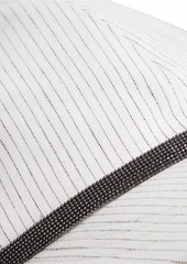 Brunello Cucinelli Striped Comfort Linen and Cotton Baseball Cap