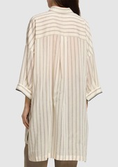 Brunello Cucinelli Striped Cotton & Silk Shirt