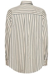 Brunello Cucinelli Striped Cotton & Silk Shirt