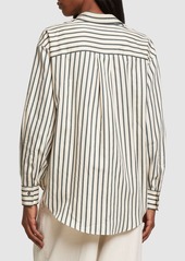 Brunello Cucinelli Striped Cotton & Silk Shirt