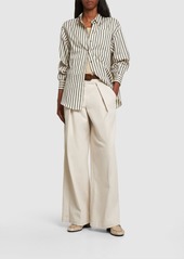 Brunello Cucinelli Striped Cotton & Silk Shirt