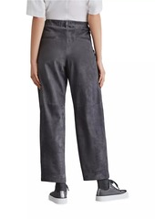 Brunello Cucinelli Suede Cropped Baggy Trousers