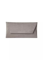 Brunello Cucinelli Suede Envelope Bag with Precious Chain