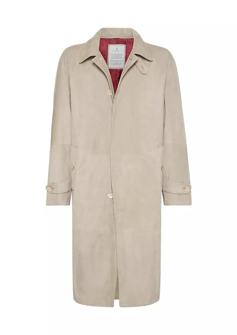 Brunello Cucinelli Suede Overcoat