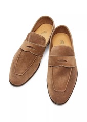 Brunello Cucinelli Suede Penny Loafers