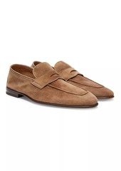 Brunello Cucinelli Suede Penny Loafers