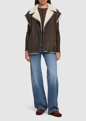 Brunello Cucinelli Suede Shearling Vest