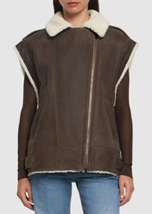 Brunello Cucinelli Suede Shearling Vest