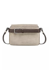 Brunello Cucinelli Suede Shoulder Bag with Belt Detail