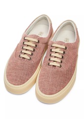 Brunello Cucinelli Textile Lace-Up Sneakers