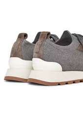 Brunello Cucinelli Textile Low-Top Sneakers