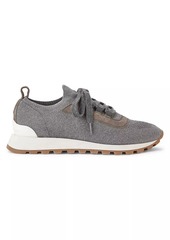 Brunello Cucinelli Textile Low-Top Sneakers