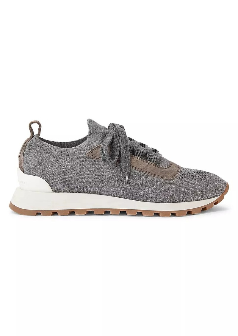 Brunello Cucinelli Textile Low-Top Sneakers