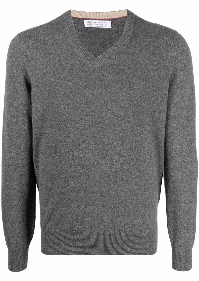 Brunello Cucinelli V-neck cashmere jumper