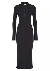 Brunello Cucinelli Virgin Wool and Cashmere Lightweight Rib Knit Dress