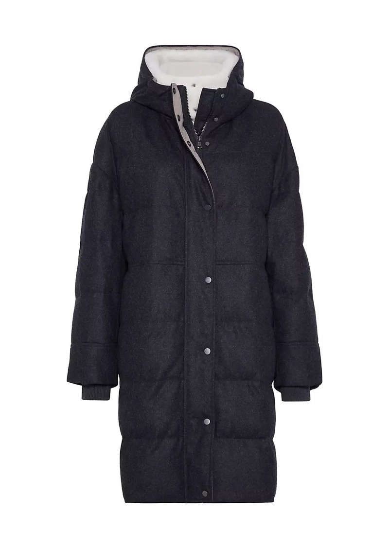 Brunello Cucinelli Virgin Wool Flannel Down Parka