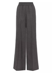 Brunello Cucinelli Virgin Wool Organza Loose Track Trousers