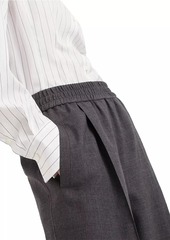 Brunello Cucinelli Virgin Wool Organza Loose Track Trousers