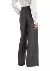 Brunello Cucinelli Virgin Wool Organza Loose Track Trousers