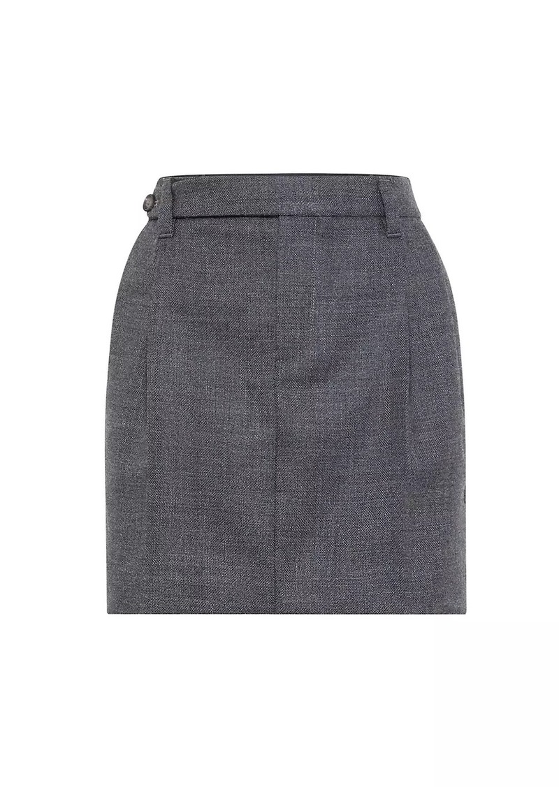 Brunello Cucinelli Virgin Wool Sartorial Mini Skirt