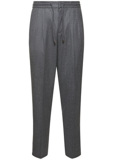 Brunello Cucinelli Wool Flannel Jogger Pants