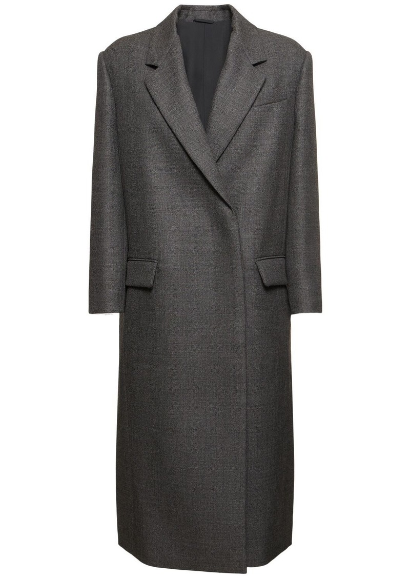 Brunello Cucinelli Wool Single Breast Midi Coat