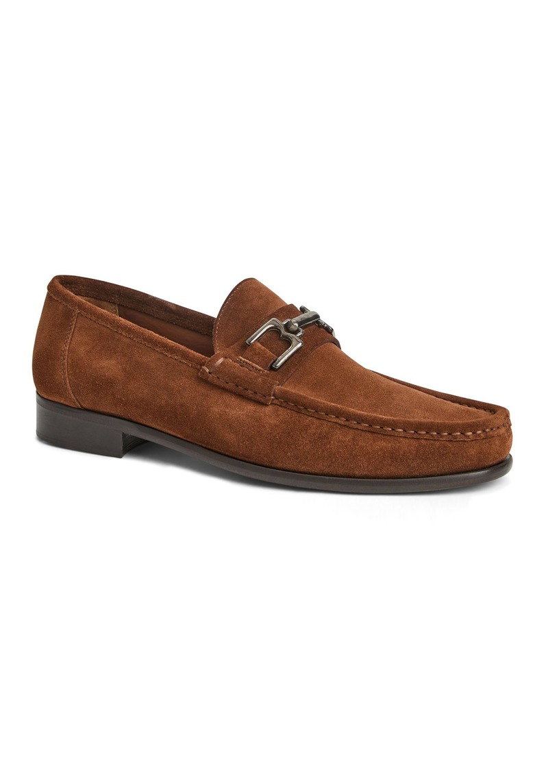 Bruno Magli - Men's Trieste Loafers Slip-On Soft Suede Shoes (Cognac  M)