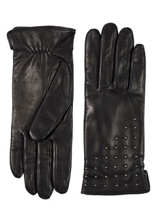 Bruno Magli Bias Studded Leather Gloves in Black at Nordstrom Rack