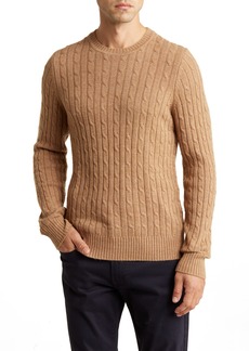 Bruno Magli Cable Knit Camel Hair Sweater at Nordstrom Rack