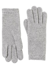 Bruno Magli Cashmere Honeycomb Knit Gloves in Black at Nordstrom Rack