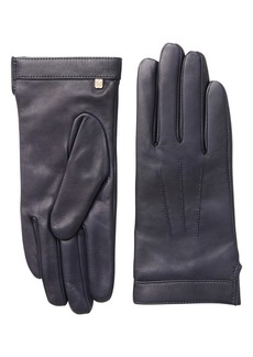 Bruno Magli Cashmere Lined Leather Gloves in Navy at Nordstrom Rack