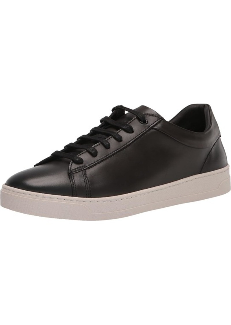 Bruno Magli Mens Diego Sneakers Luxurious Italian Leather Rubber Sole with Traction