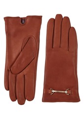 Bruno Magli Logo Buckle Leather Gloves in Black at Nordstrom Rack