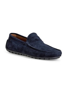 Bruno Magli Men's Xane Slip On Driving Moccasin Shoes - Navy Suede