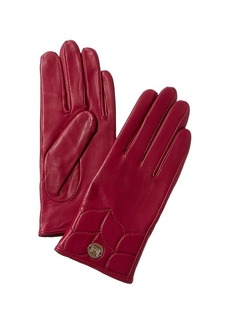 Bruno Magli Quilted Cuff Cashmere-Lined Leather Gloves