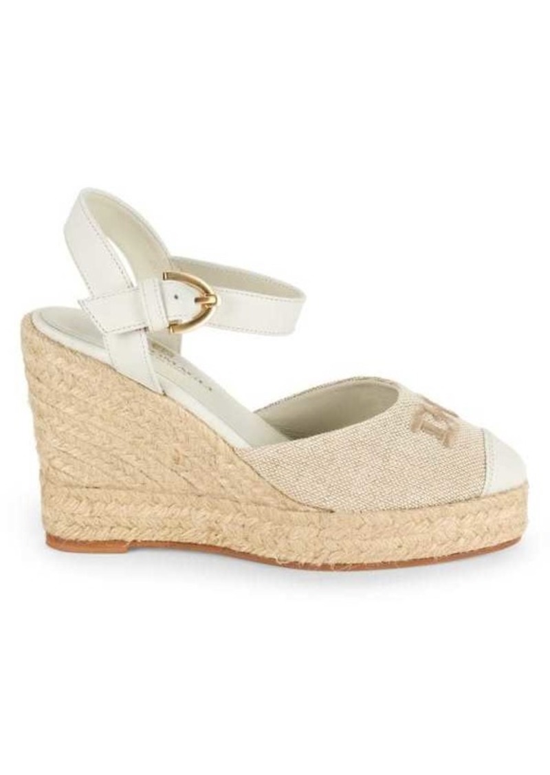 Bruno Magli Marella Logo Espadrille Wedge Mules