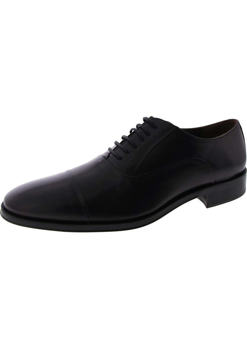 Bruno Magli Mens Leather Apron Toe Derby Shoes