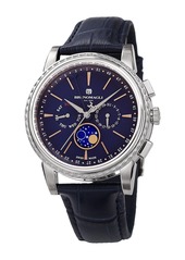 Bruno Magli Men's Luna Piena Moonphase Embossed Leather Watch, 43mm
