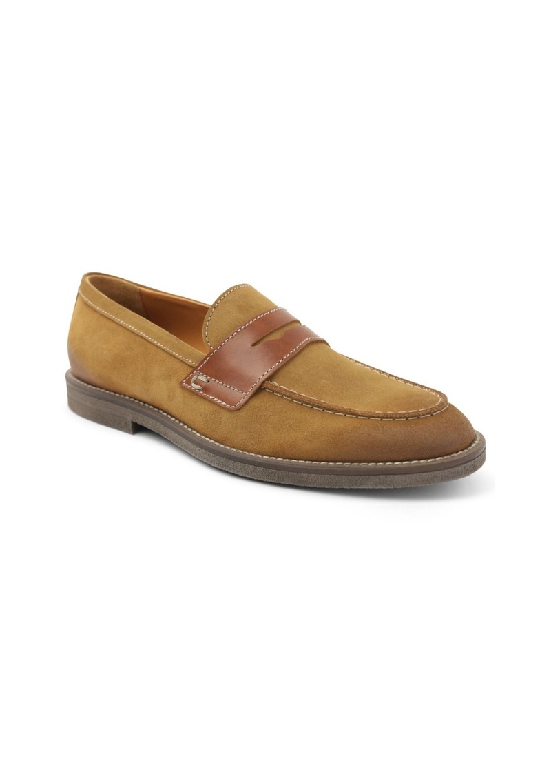 Bruno Magli Men's Sanna Water-Repellent Penny Loafers - Cognac Suede