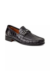 Bruno Magli Trieste Crocodile-Embossed Leather Loafers