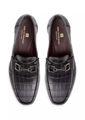 Bruno Magli Trieste Crocodile-Embossed Leather Loafers