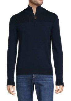 Bruno Magli Zip Front Wool Pullover