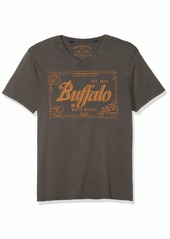 Buffalo Jeans Buffalo David Bitton Men's Short Sleeve Heavy Single v-Neck Jersey  2 XL